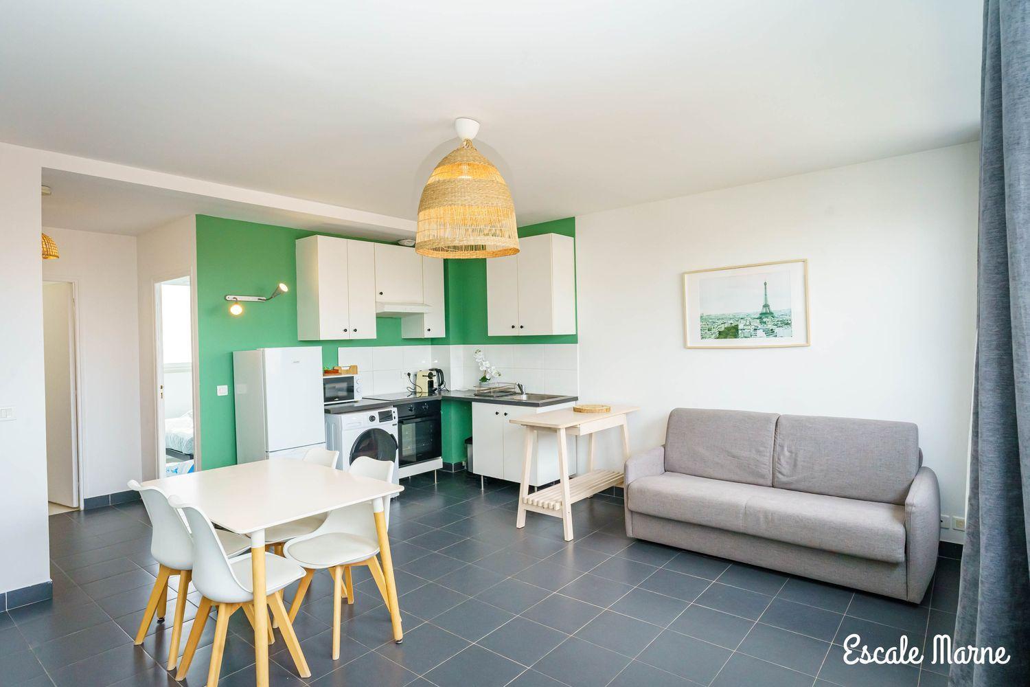 Escale-Marne Fr - 201 - Free Parking - Free Luggage Storage - All Equipped - Linen Included - Washing Machine - Luxury Emma Mattress 160X200 - 10Mn Walk Metro 8 - Rer A - Panoramic View - From 1 To 6 Guests เมซง-อัลฟอร์ ภายนอก รูปภาพ