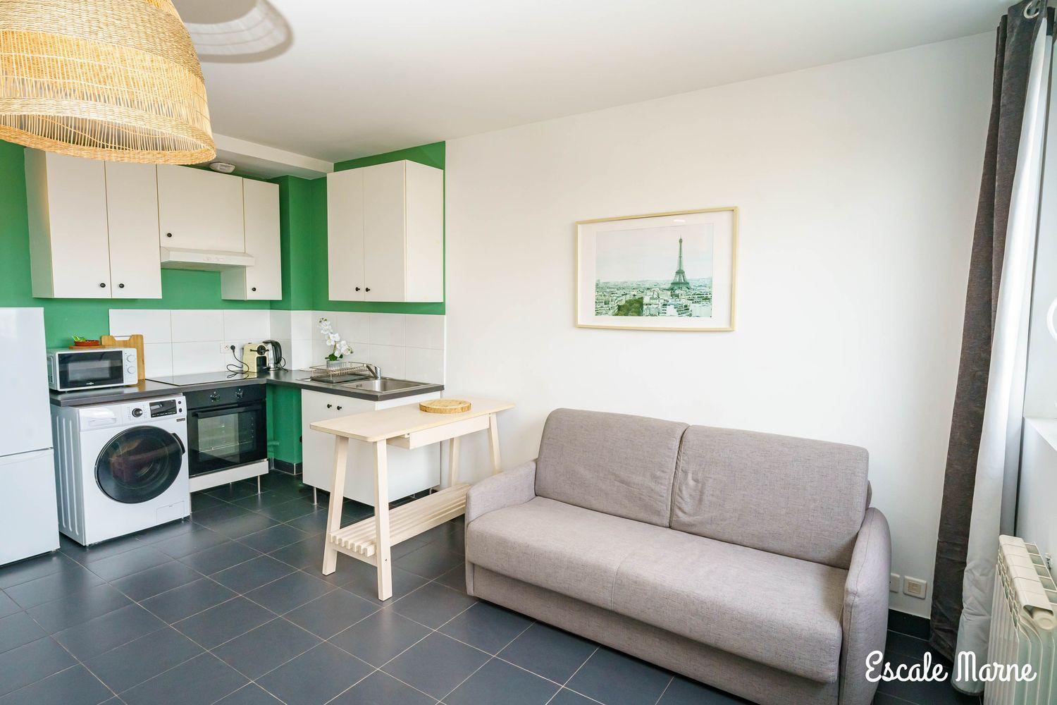 Escale-Marne Fr - 201 - Free Parking - Free Luggage Storage - All Equipped - Linen Included - Washing Machine - Luxury Emma Mattress 160X200 - 10Mn Walk Metro 8 - Rer A - Panoramic View - From 1 To 6 Guests เมซง-อัลฟอร์ ภายนอก รูปภาพ